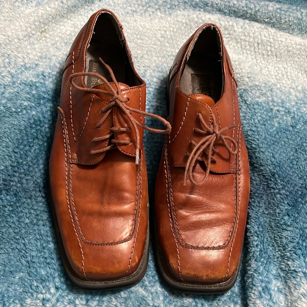 Bill Blass Comfort System Men’s Brown Leather Shoes size 9W Dress